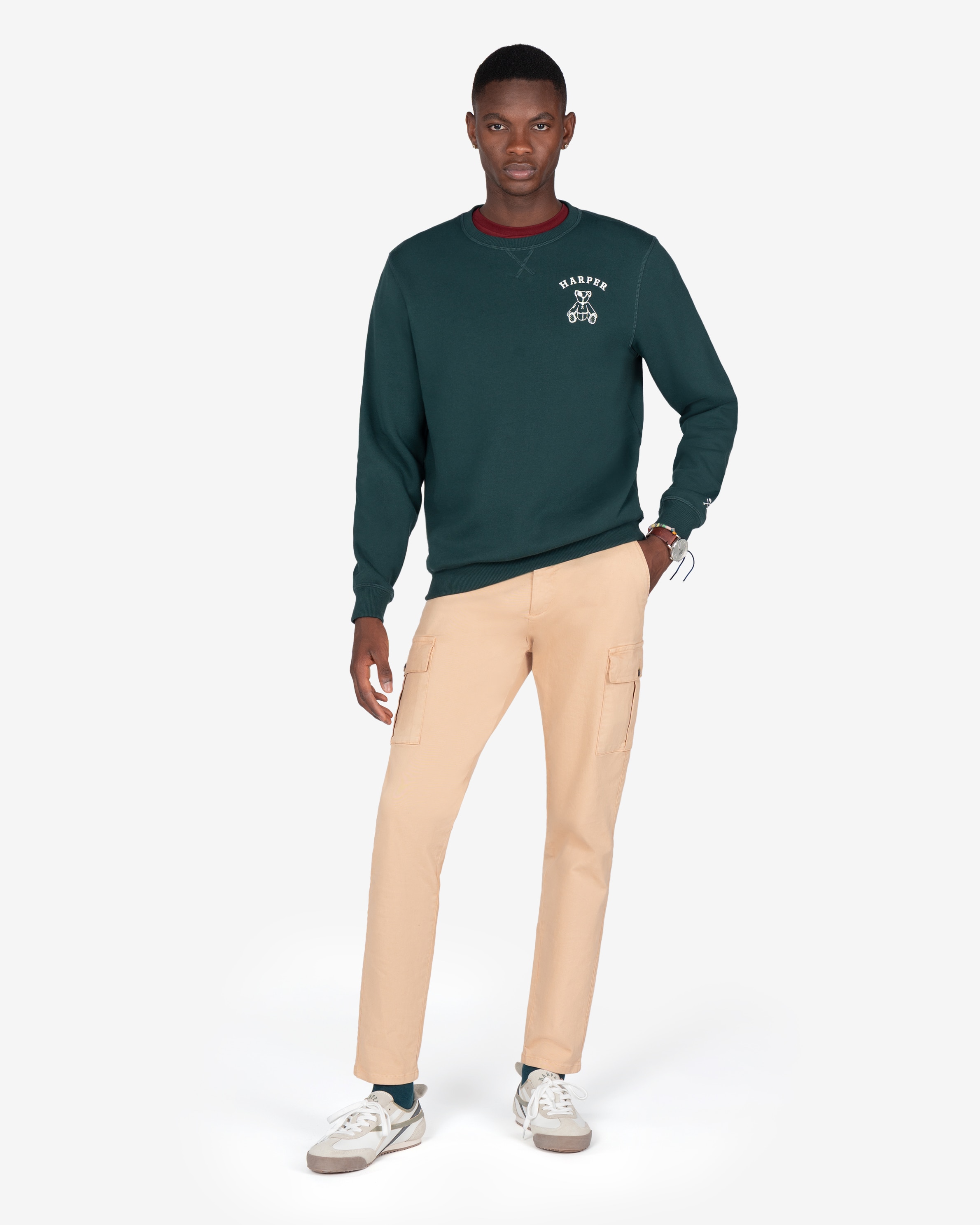 Sudadera new england kids - Harper & Neyer - Verde oscuro Verde oscuro-3
