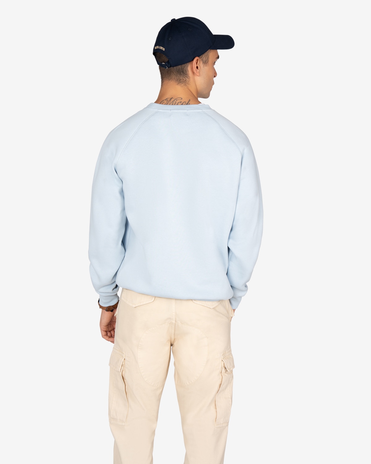 Imagen 2 de Sudadera de hombre lisa de algodón - Harper & Neyer - Azul claro Azul claro