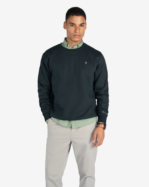 Imagen 0 de Sudadera de hombre con cuello redondo y lisa