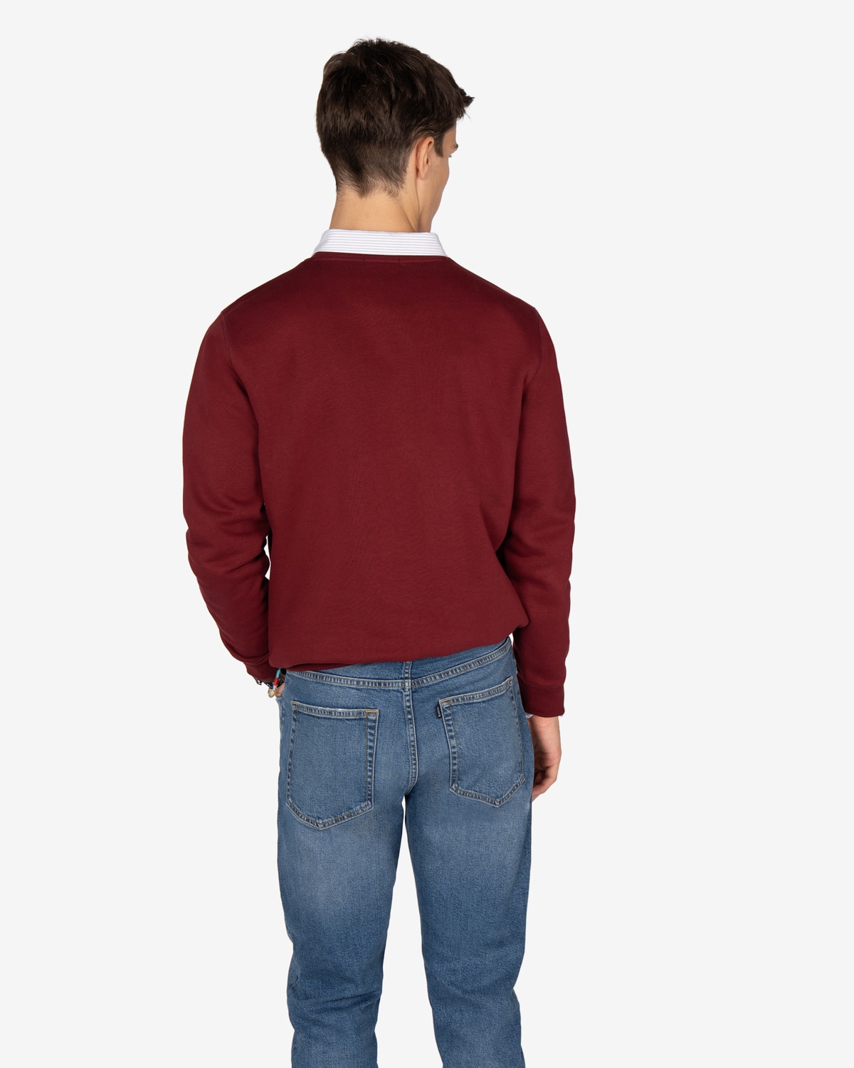 Sudadera de hombre con dibujo frontal algodón - Harper & Neyer - Burdeos Burdeos-2