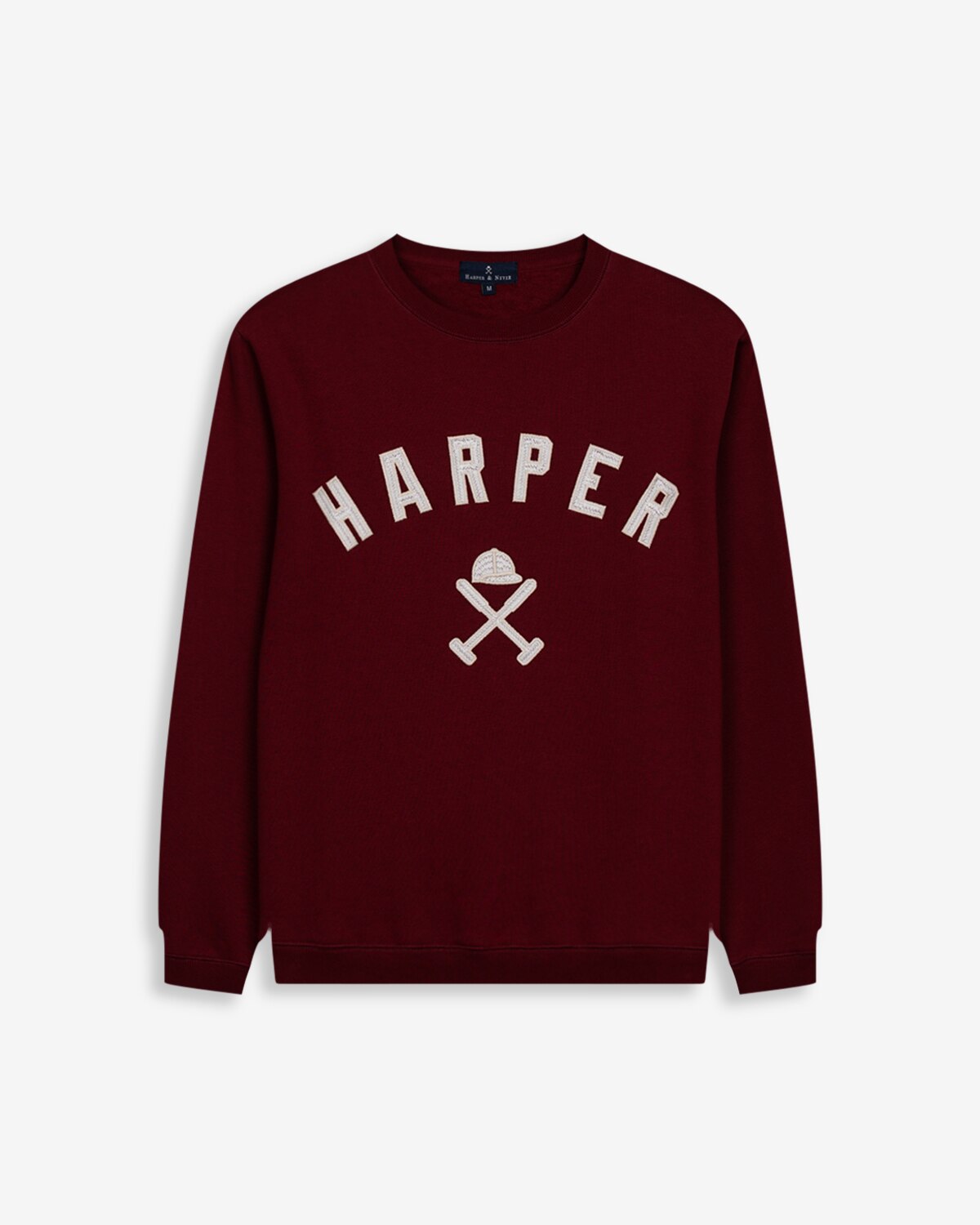 Sudadera de hombre con dibujo frontal algodón - Harper & Neyer - Burdeos Burdeos-6