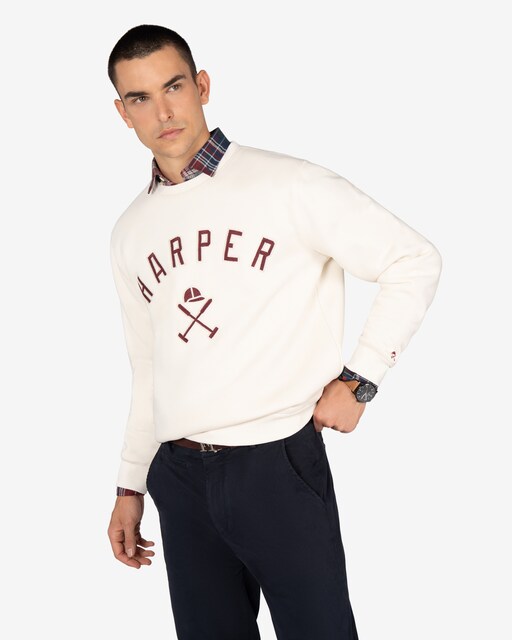 Imagen 0 de Sudadera de hombre con dibujo frontal algodón