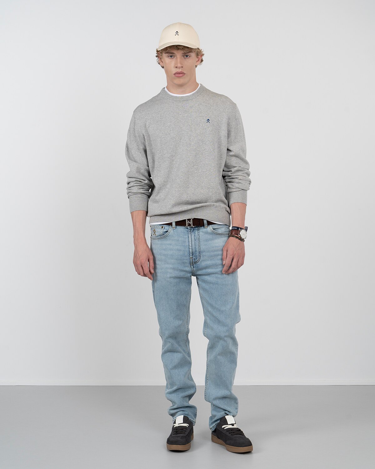 Jersey icon de algodón cuello redondo - Harper & Neyer - Gris Gris-3