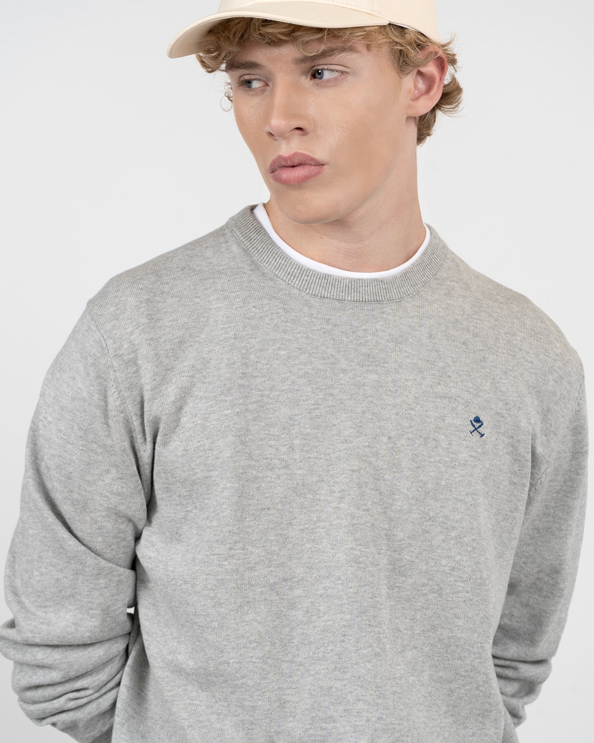 Jersey icon de algodón cuello redondo - Harper & Neyer - Gris Gris-4