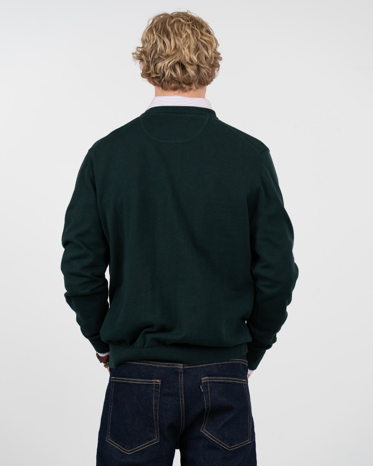 Jersey icon de algodón cuello redondo - Harper & Neyer - Verde oscuro Verde oscuro-2