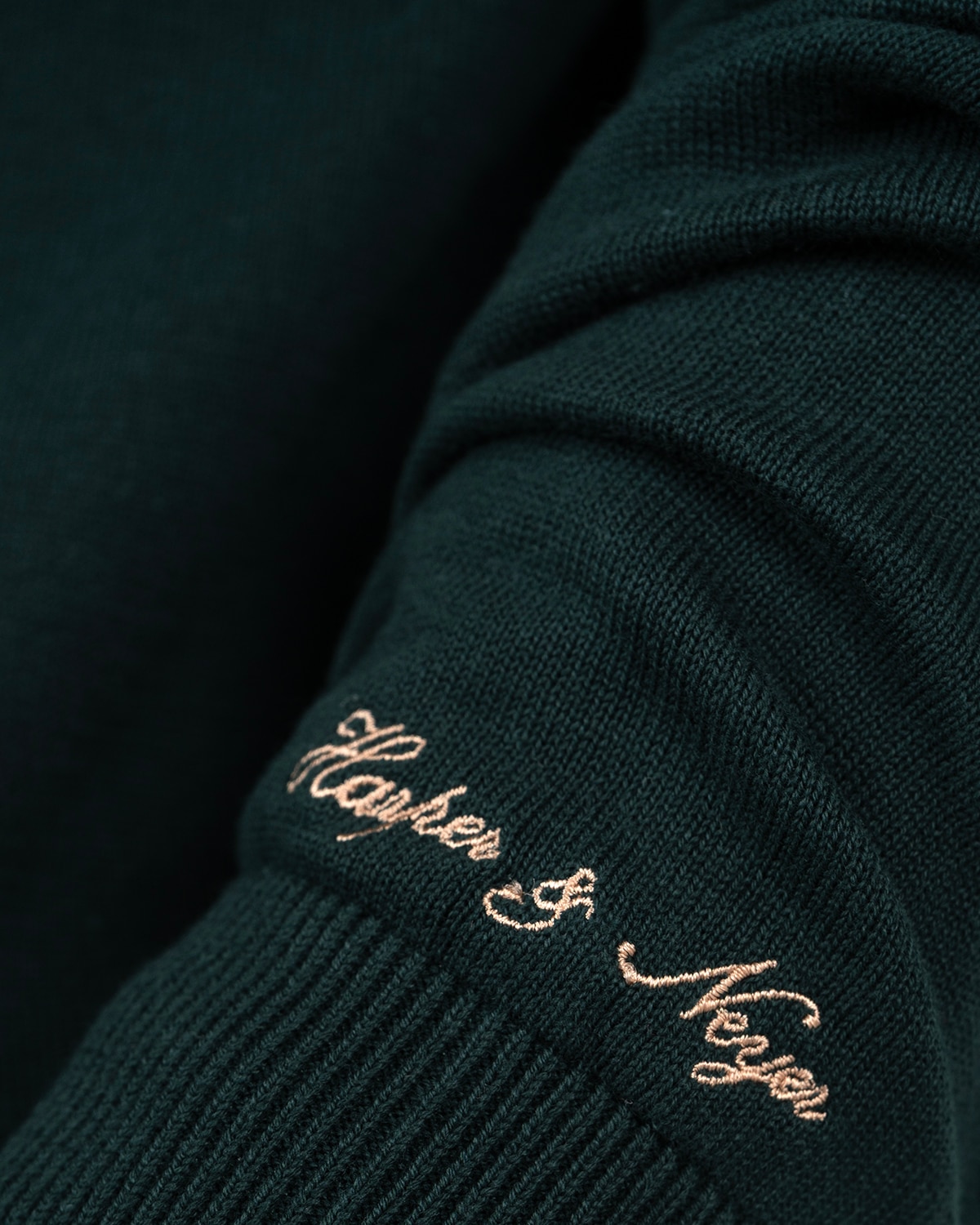 Jersey icon de algodón cuello redondo - Harper & Neyer - Verde oscuro Verde oscuro-5