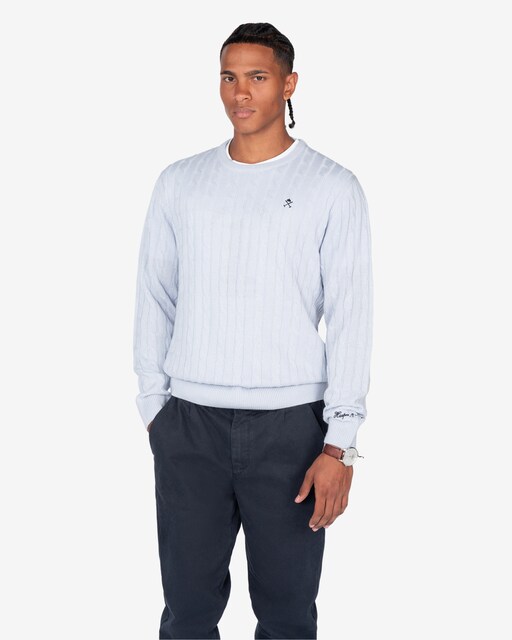 Imagen 0 de Jersey de hombre de ochos con cuello redondo