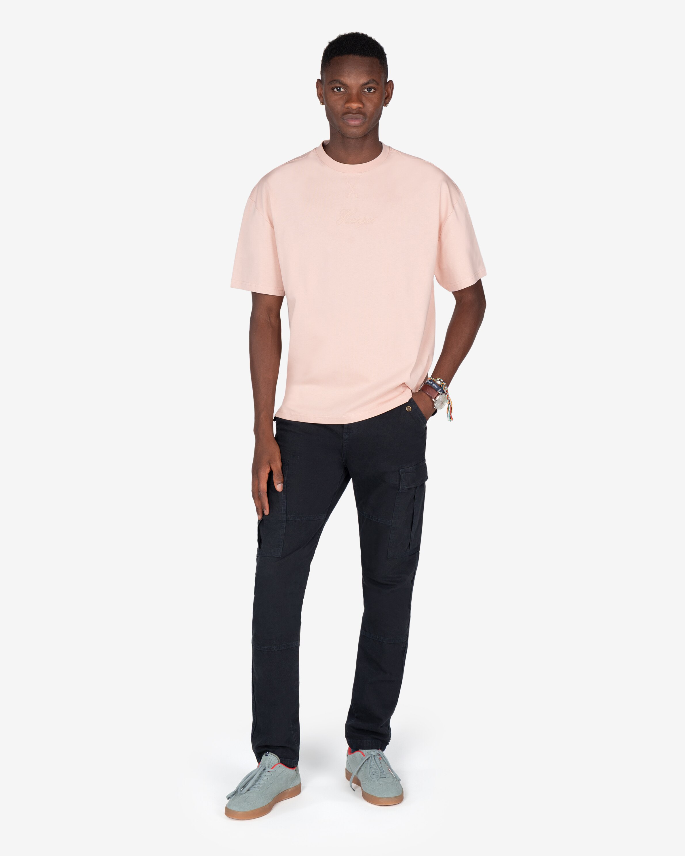 Imagen 3 de Camiseta de hombre de manga larga oversize lisa - Harper & Neyer - Rosa Rosa