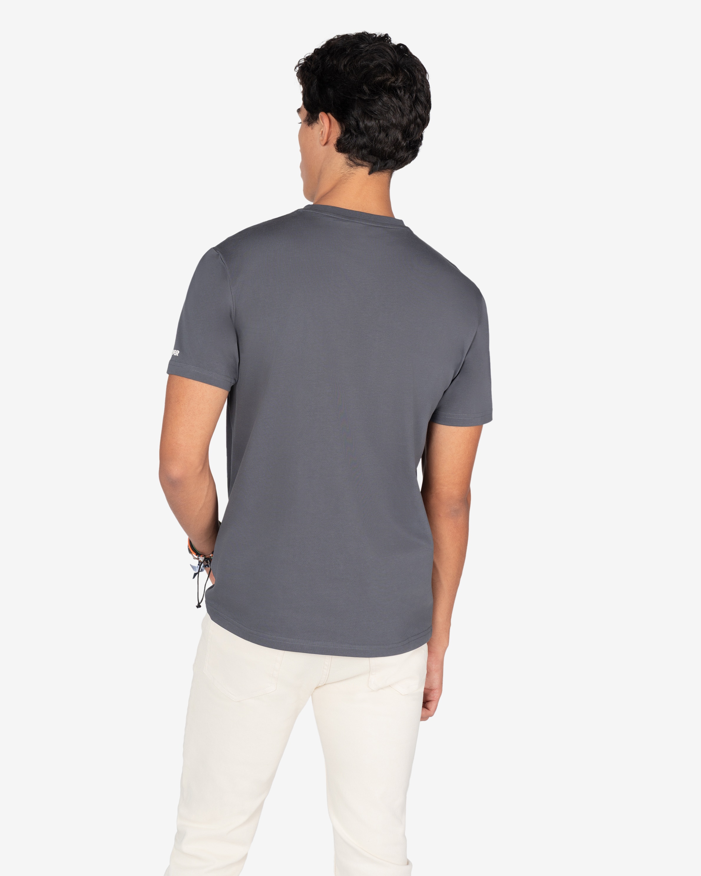 Camiseta de hombre de manga larga con dibujo frontal - Harper & Neyer - Gris Gris-2