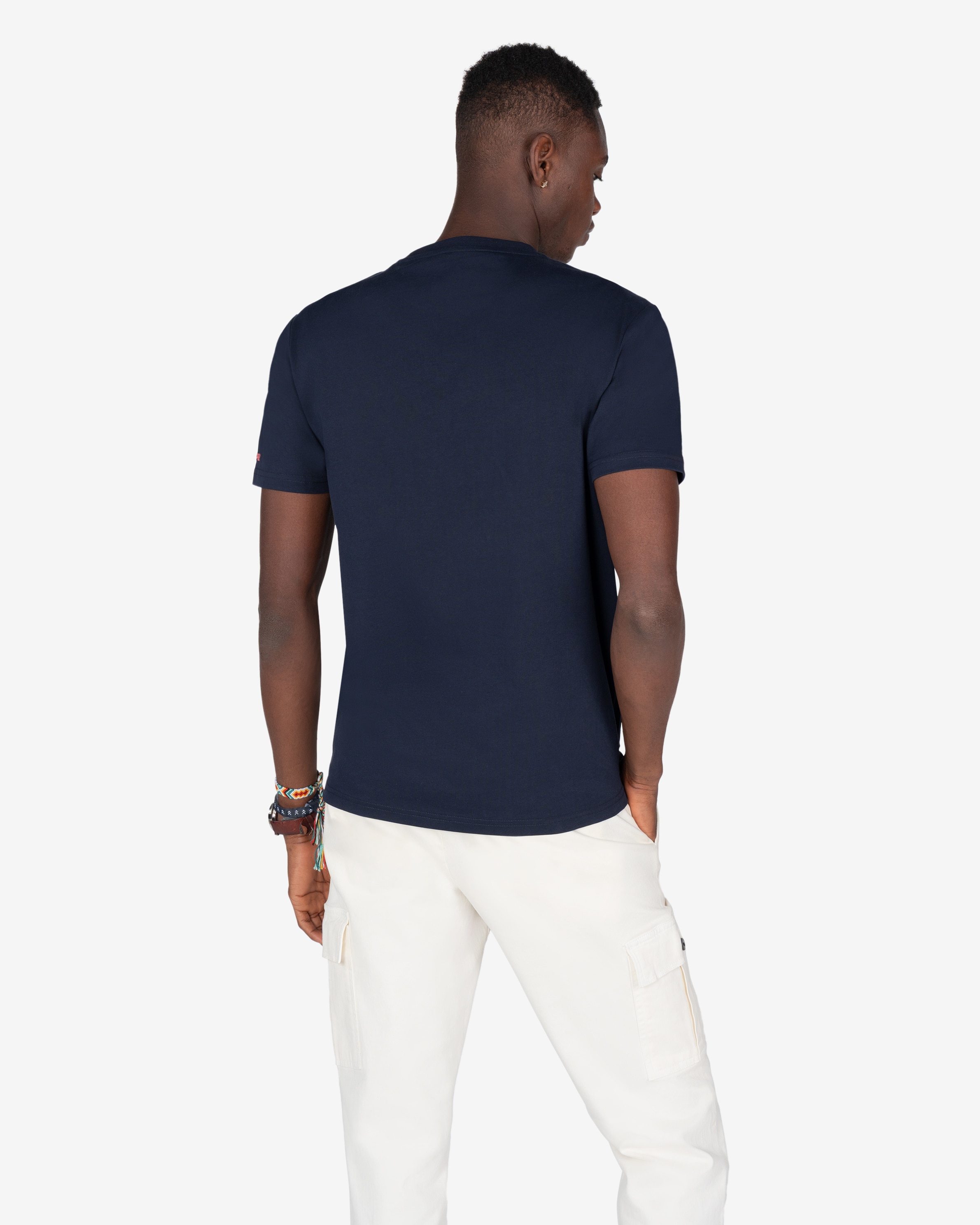 Camiseta de hombre de manga larga con dibujo frontal - Harper & Neyer - Azul marino Azul marino-2