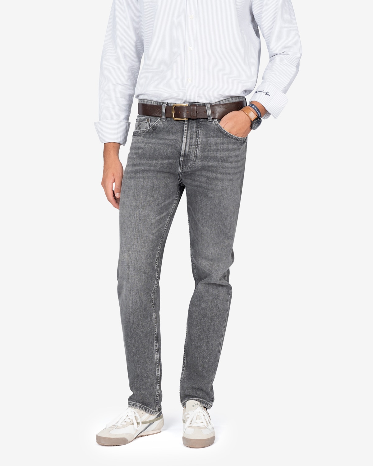 Pantalón cargo de hombre fit regular - Harper & Neyer - Gris Gris-1