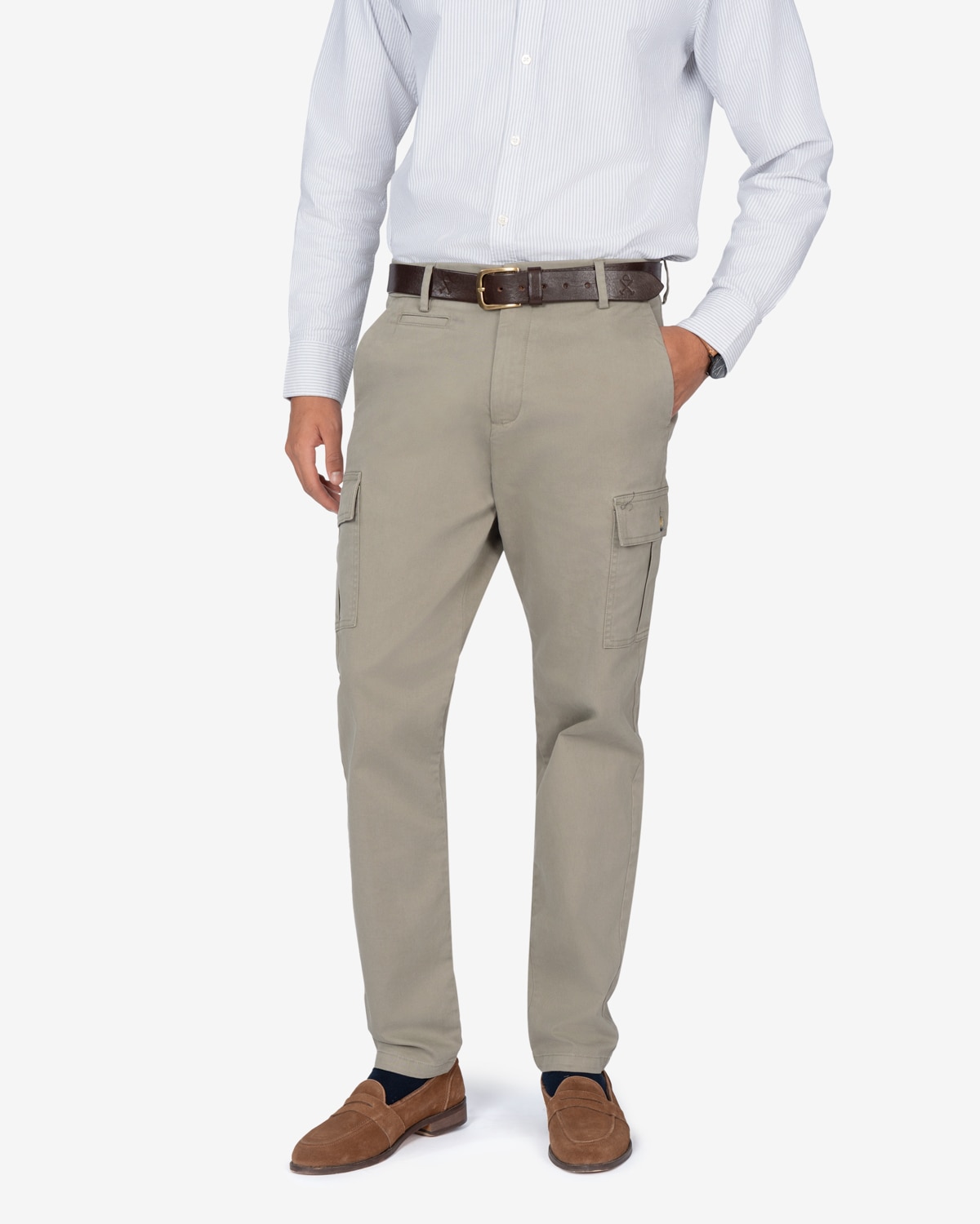 Pantalón cargo de hombre fit regular - Harper & Neyer - Verde Verde-1