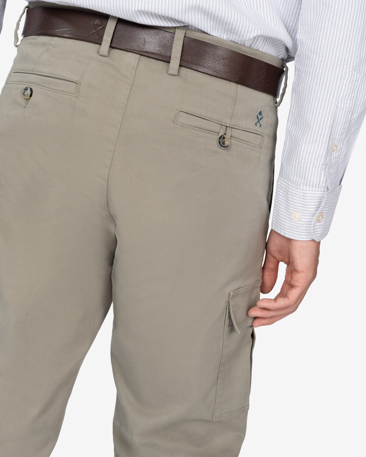 Pantalón cargo de hombre fit regular - Harper & Neyer - Verde Verde-4