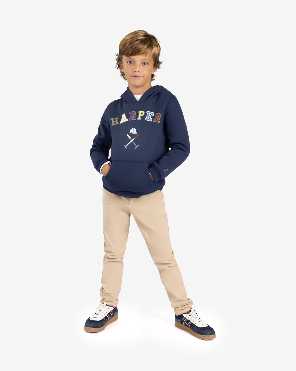 Sudadera new england kids - Harper & Neyer - Azul marino Azul marino-3