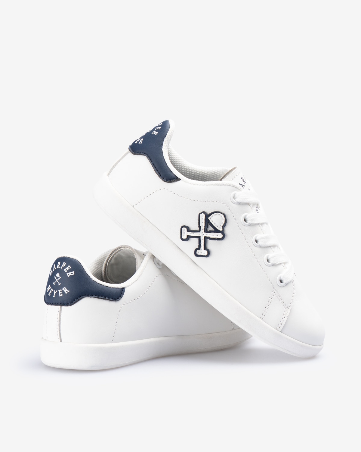 Zapatillas deportivas de niños de piel en - Harper & Neyer - Azul marino Azul marino-2
