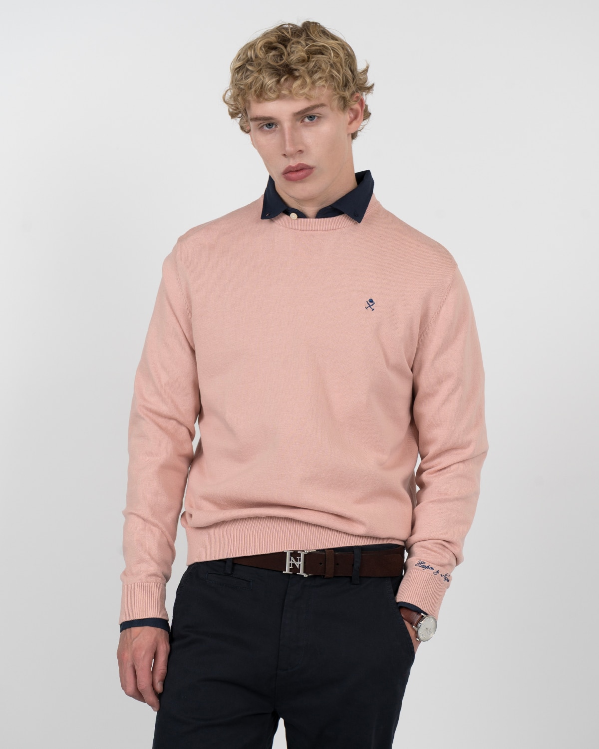 Imagen 0 de Jersey icon de algodón cuello redondo Rosa
