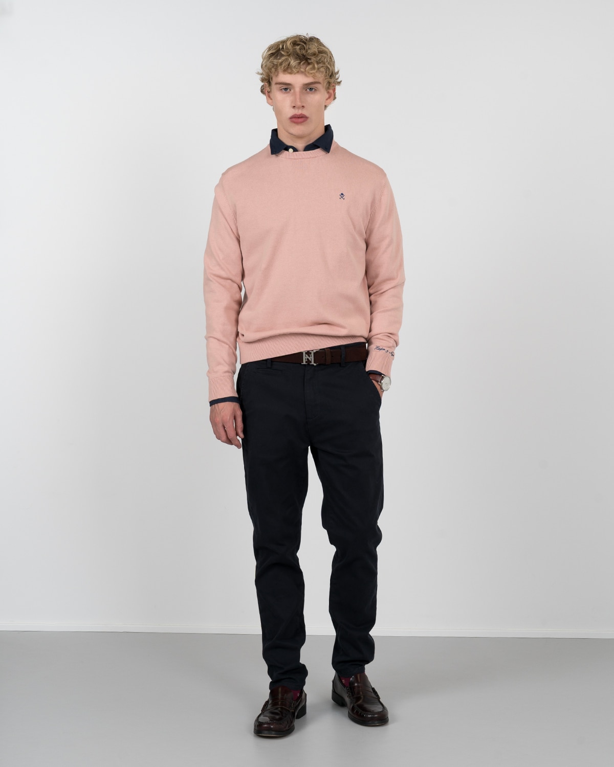 Jersey icon de algodón cuello redondo - Harper & Neyer - Rosa Rosa-3