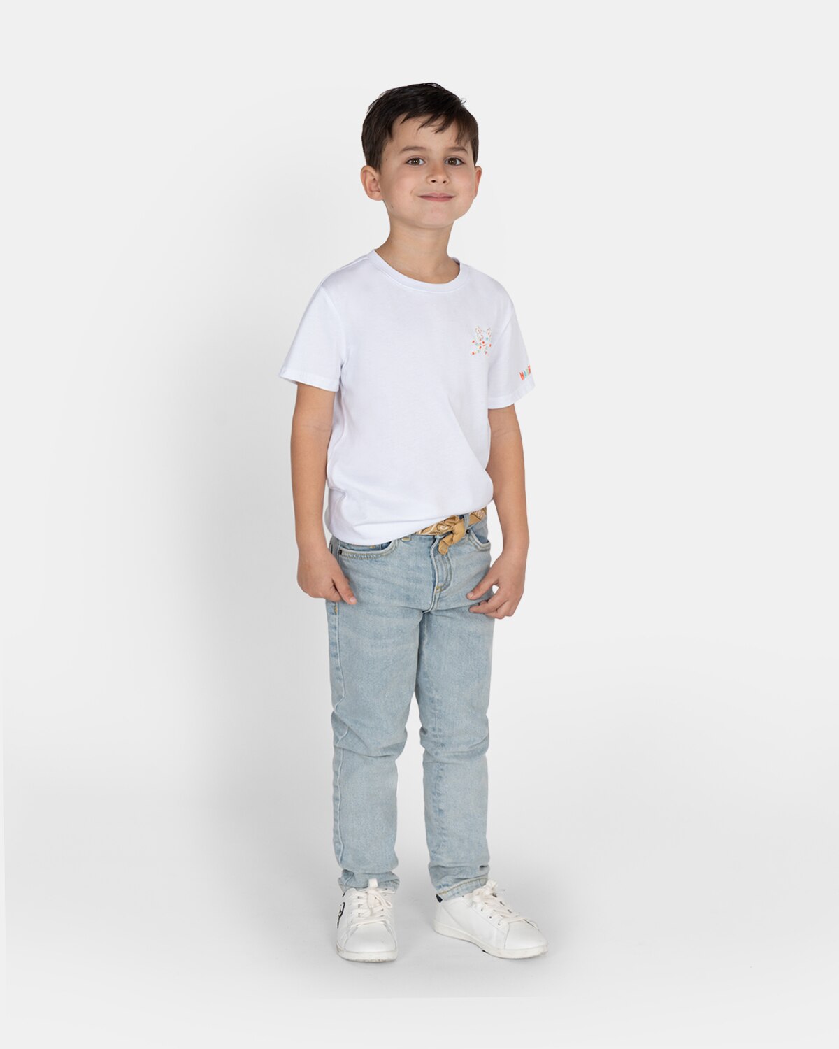 Camiseta de manga corta de niño con estampado grande - Harper & Neyer - Blanco Blanco-3