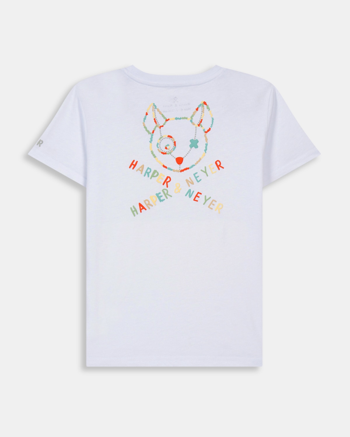 Camiseta de manga corta de niño con estampado grande - Harper & Neyer - Blanco Blanco-4