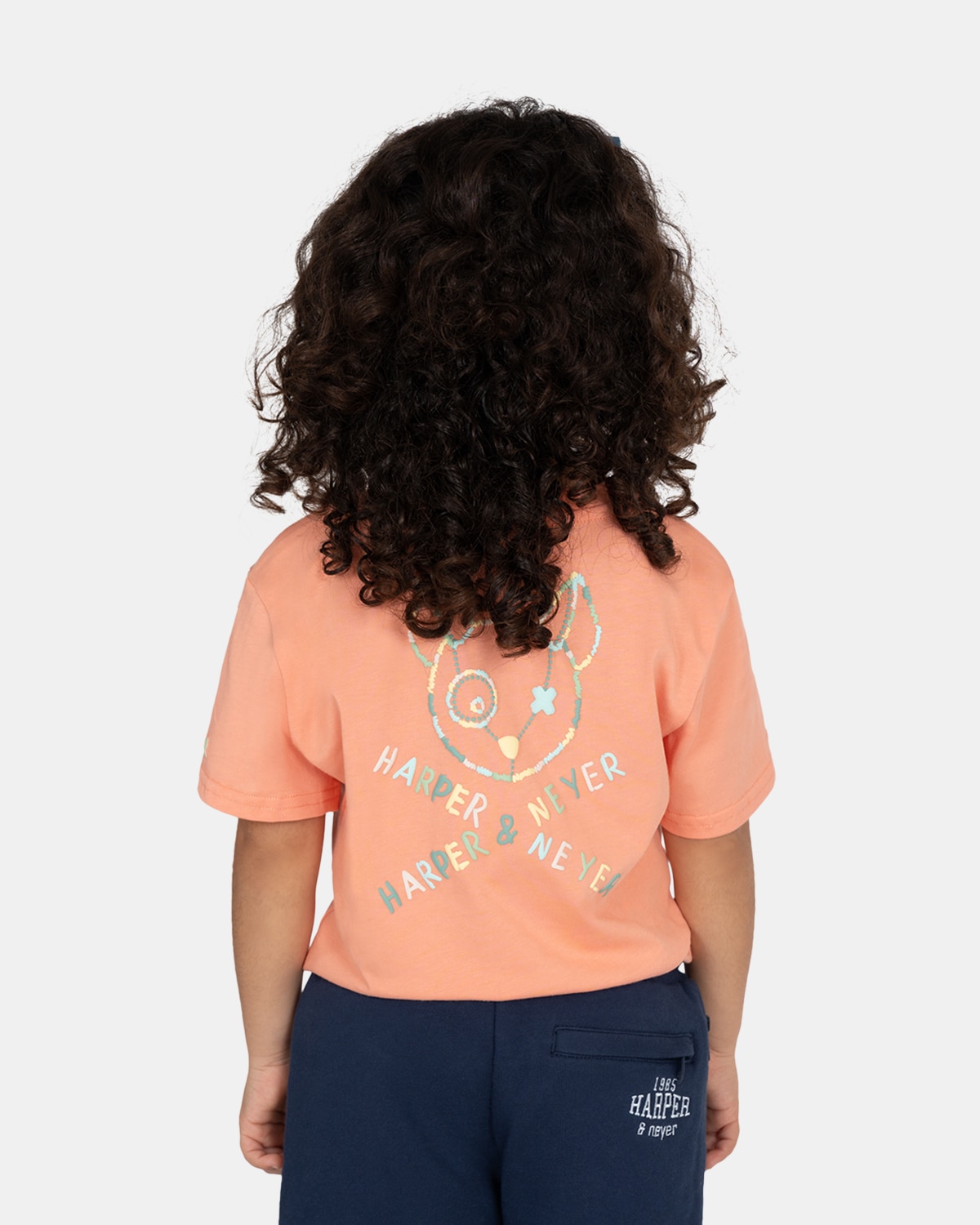 Camiseta de manga corta de niño con estampado grande - Harper & Neyer - Coral Coral-2