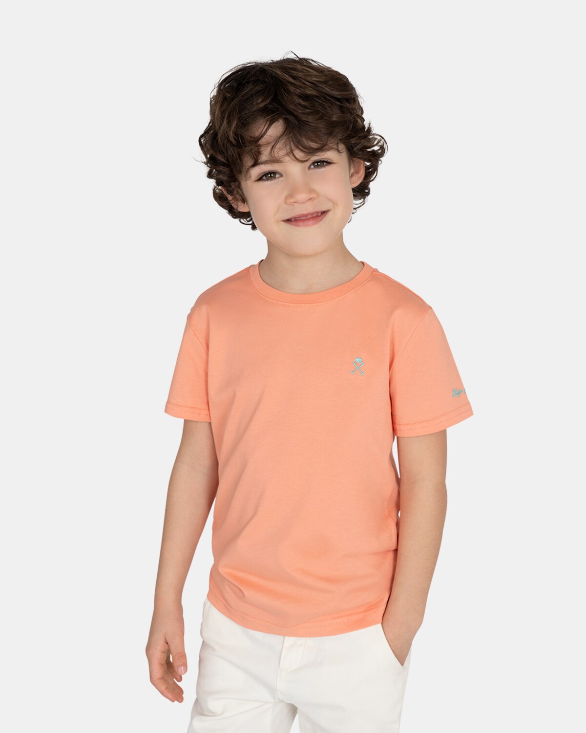 Imagen 0 de Camiseta de niño de manga corta de algodón Coral
