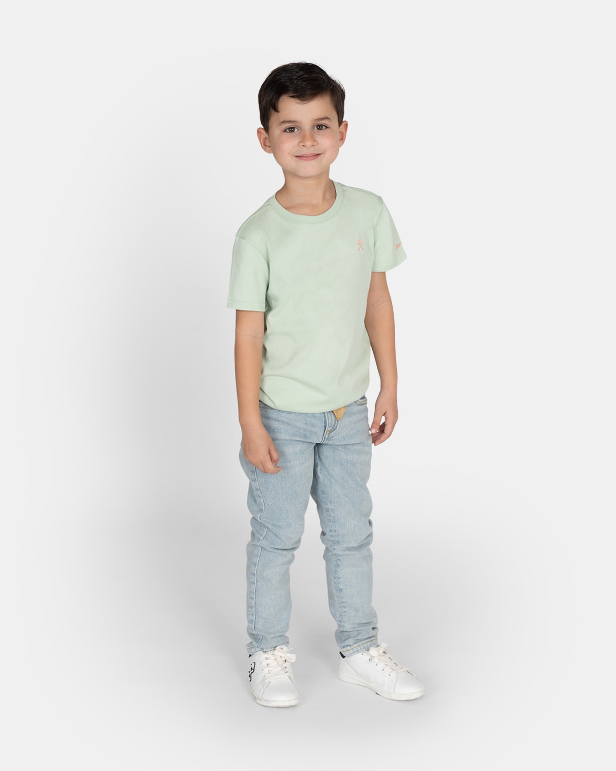 Camiseta de niño de manga corta de algodón - Harper & Neyer - Verde claro Verde claro-3