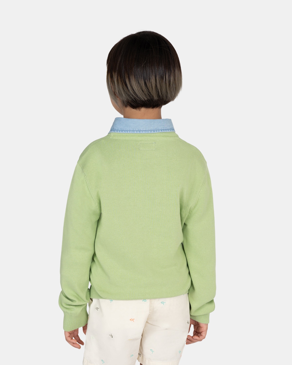 Jersey de niño con cuello redondo con dibujo frontal - Harper & Neyer - Verde claro Verde claro-2