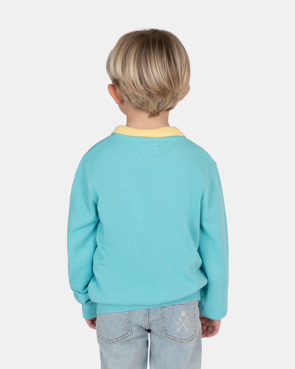 Jersey de niño con cuello redondo con dibujo frontal - Harper & Neyer - Verde Agua Verde Agua-2