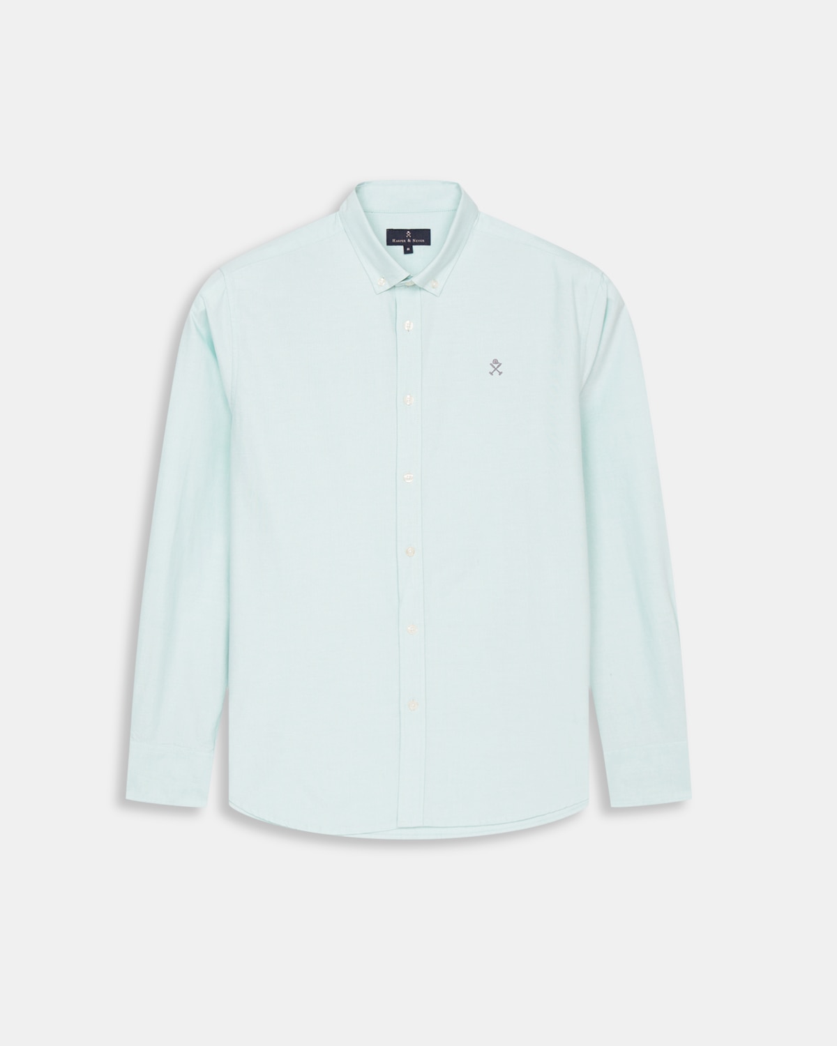 Camisa de hombre de algodón lisa - Harper & Neyer - Turquesa Turquesa-6