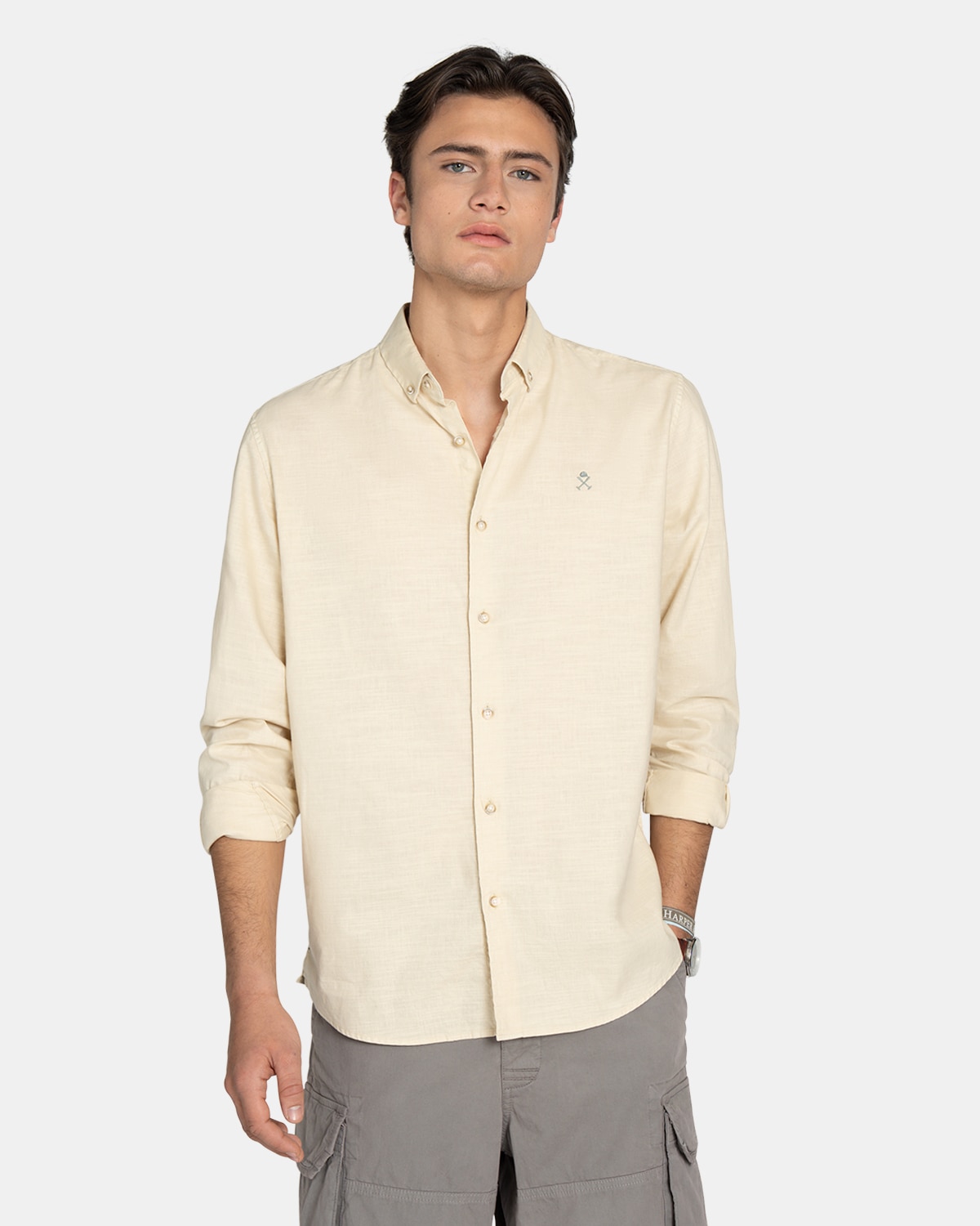 Harper &amp; Neyer - Camisa de hombre lisa de algodón.