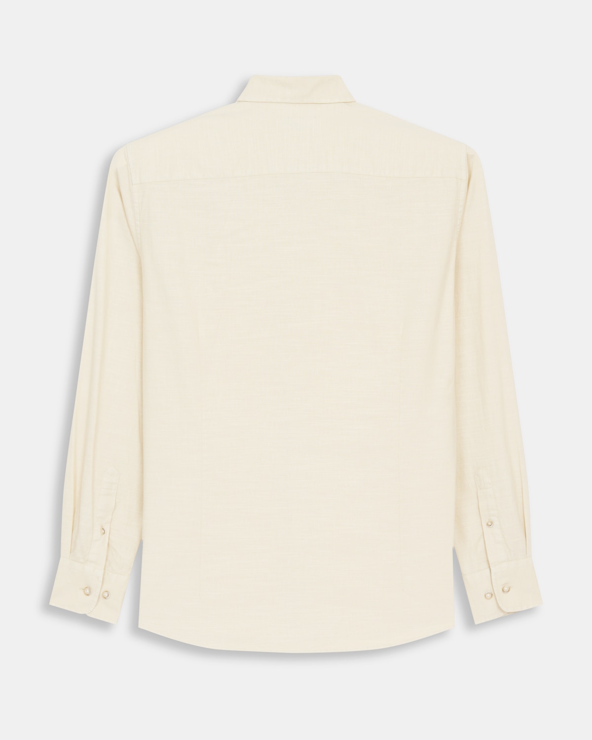 Camisa de hombre lisa de algodón - Harper & Neyer - Beige Beige-5