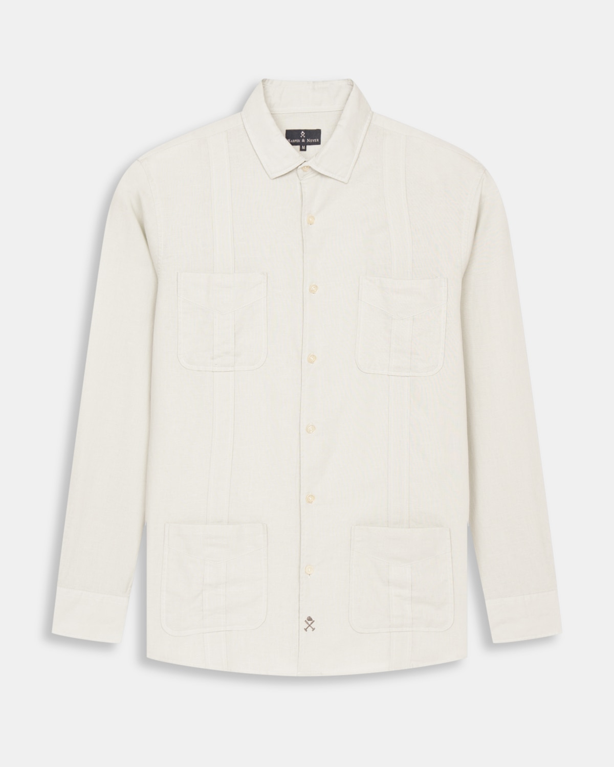 Camisa guayabera de hombre lisa - Harper & Neyer - Verde Verde-6