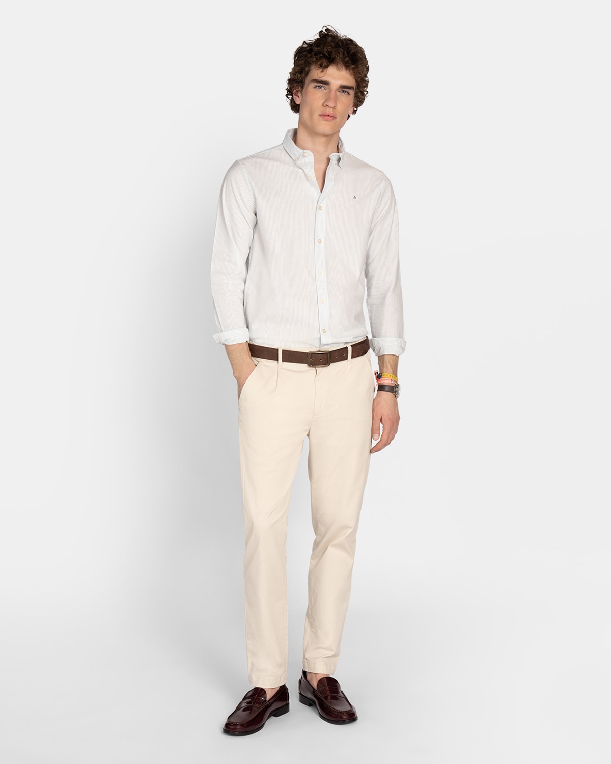 Camisa oxford de hombre de rayas - Harper & Neyer - Azul claro Azul claro-3
