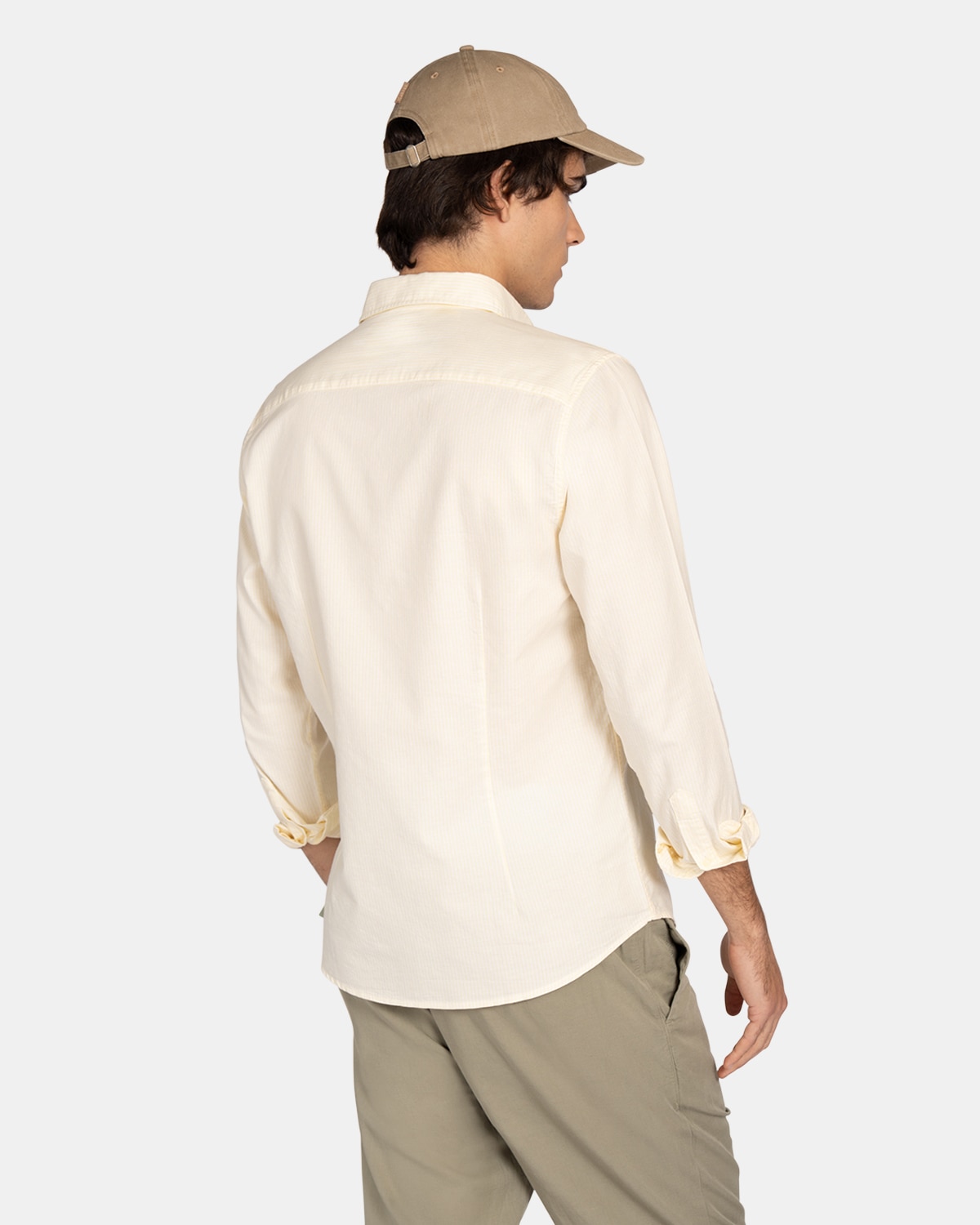 Camisa Oxfrord de hombre de rayas - Harper & Neyer - Crema Crema-2