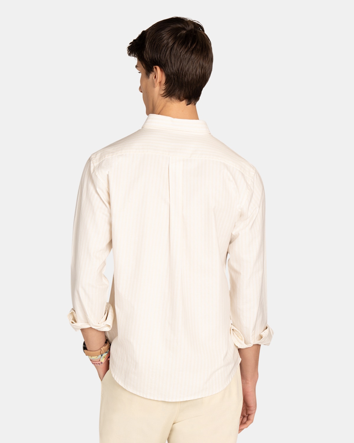 Camisa Oxfrord de hombre de rayas - Harper & Neyer - Camel Camel-2