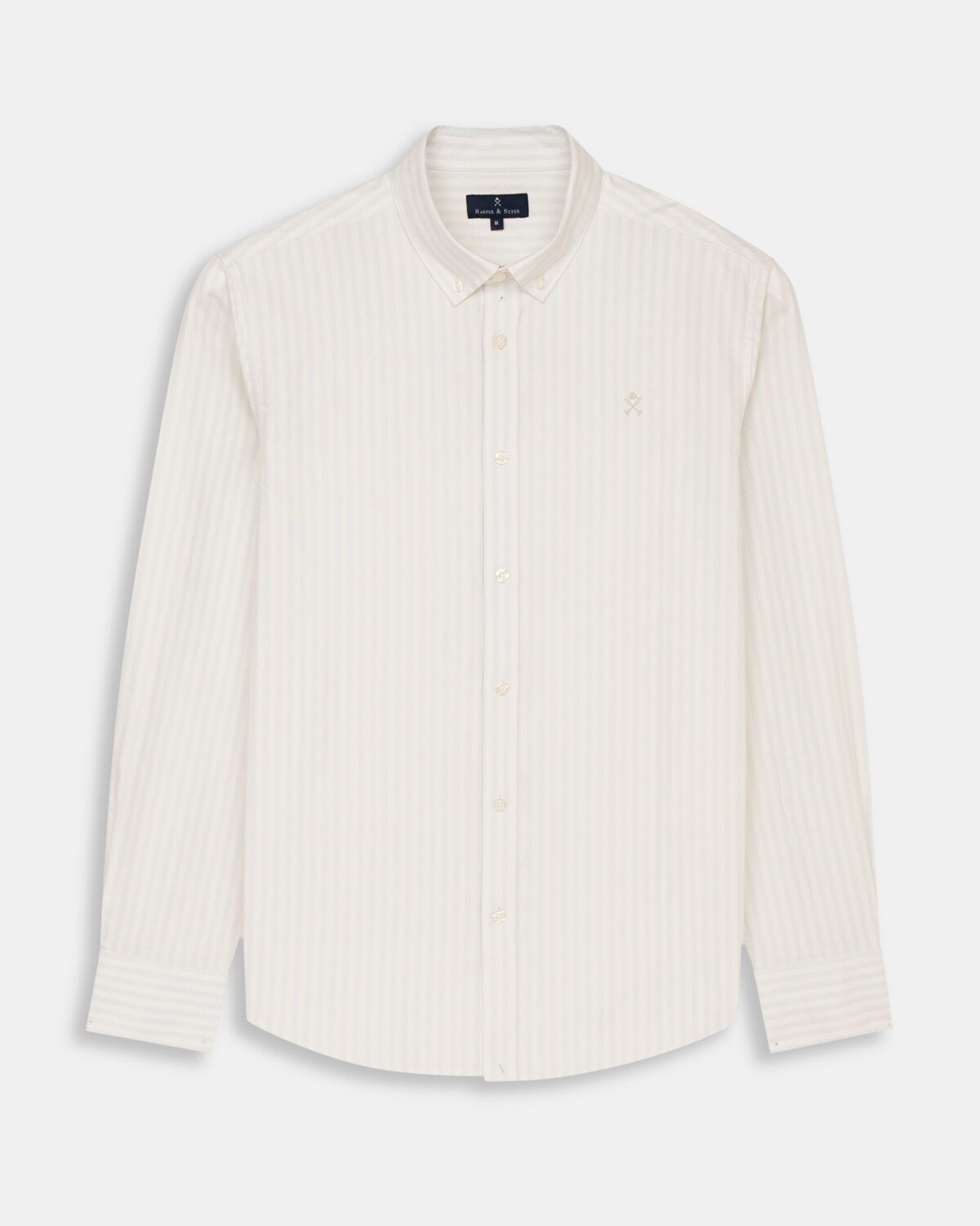 Camisa Oxfrord de hombre de rayas - Harper & Neyer - Blanco Blanco-6