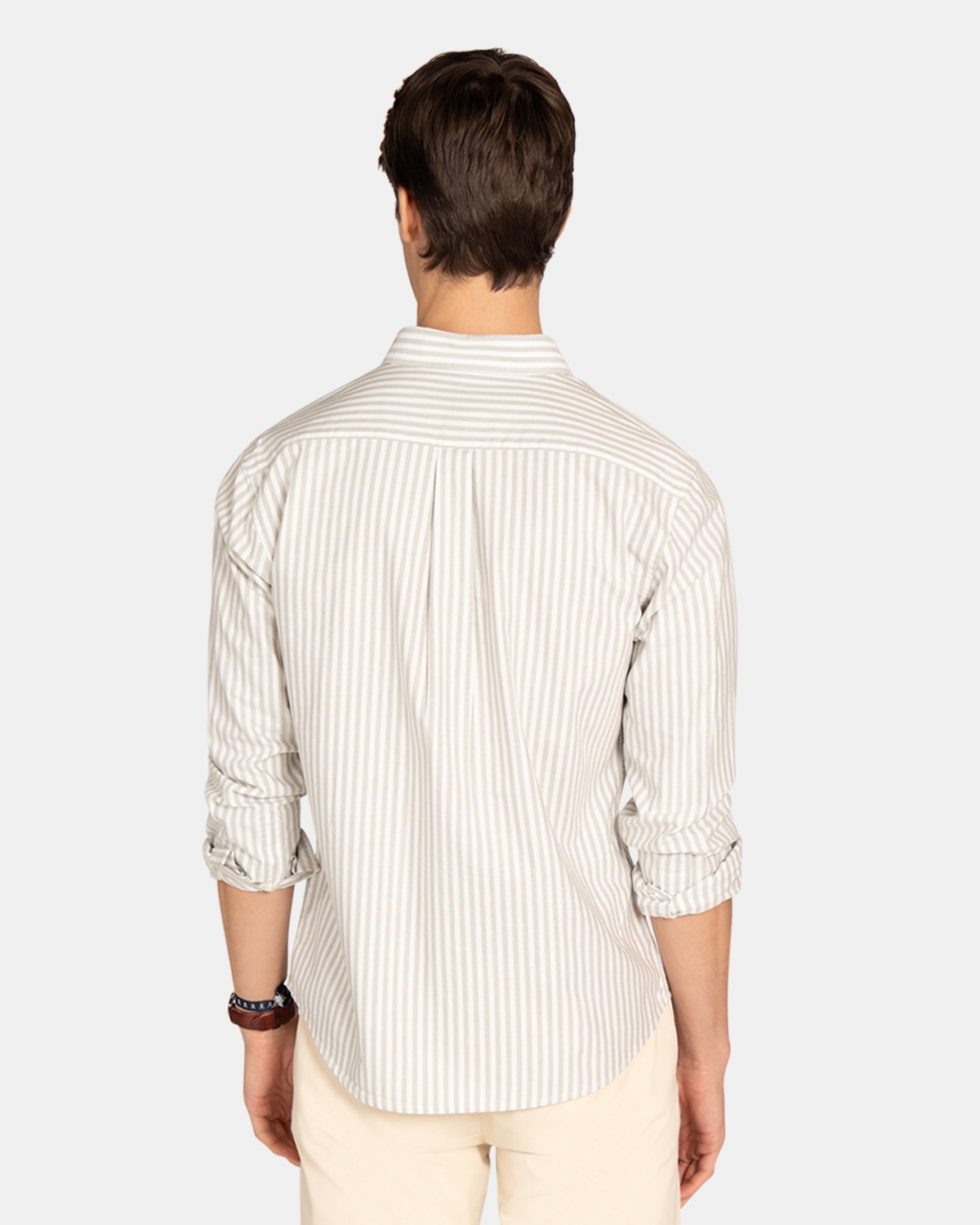Camisa Oxfrord de hombre de rayas - Harper & Neyer - Verde Verde-2
