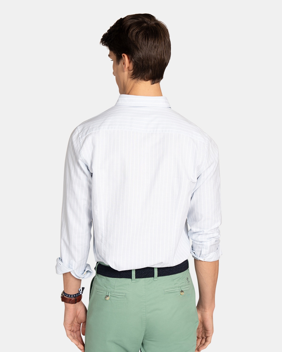 Camisa oxford de hombre de rayas - Harper & Neyer - Azul claro Azul claro-2