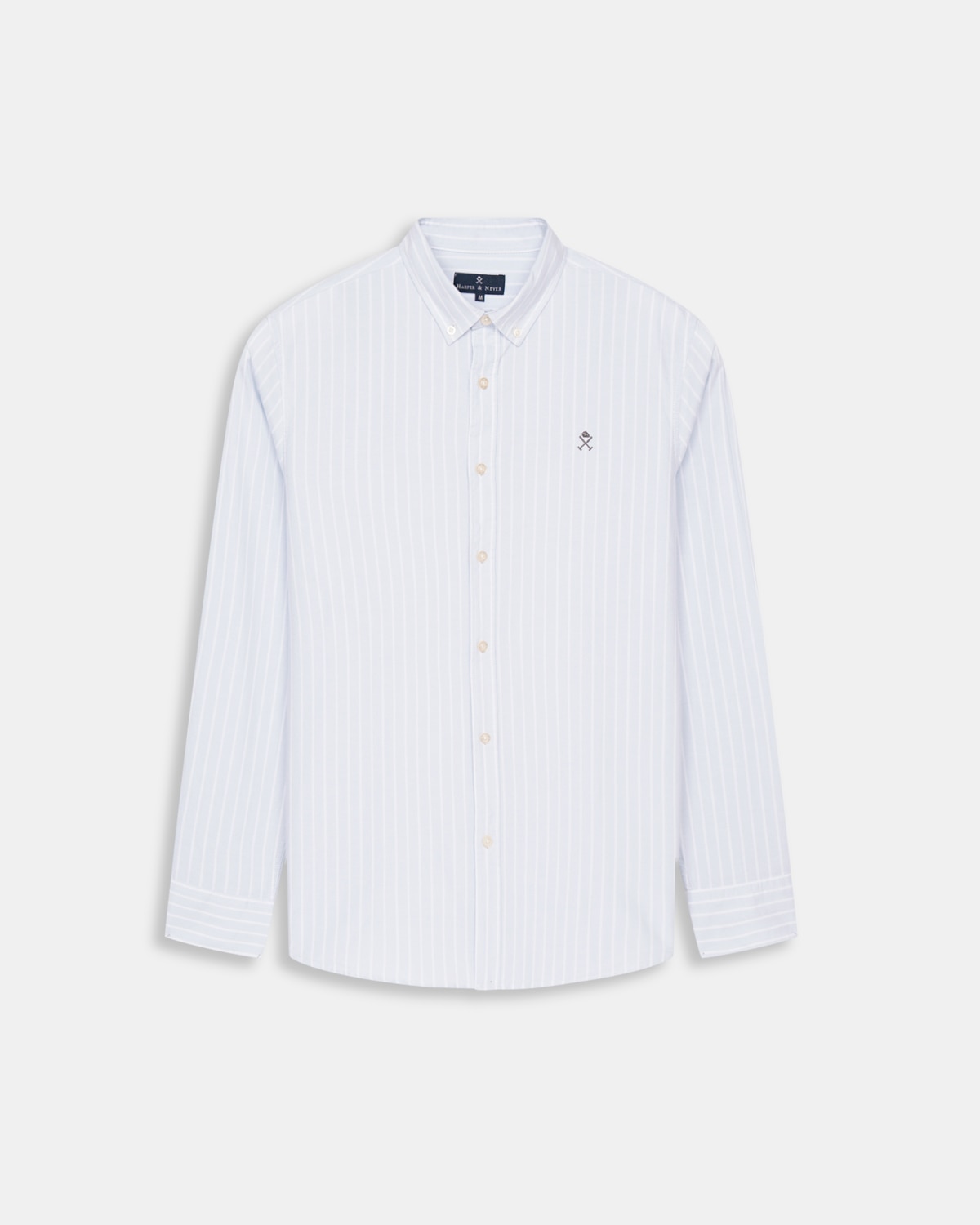 Camisa oxford de hombre de rayas - Harper & Neyer - Azul claro Azul claro-6