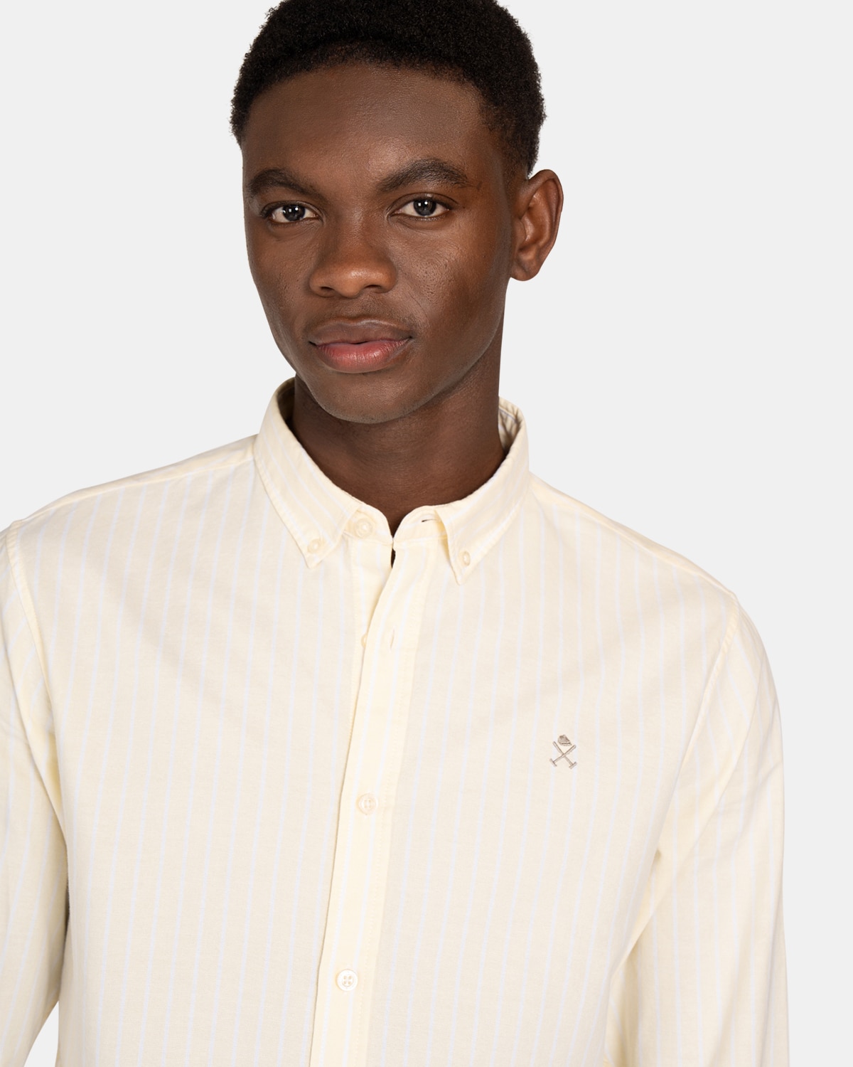 Camisa oxford de hombre de rayas - Harper & Neyer - Amarillo Amarillo-3