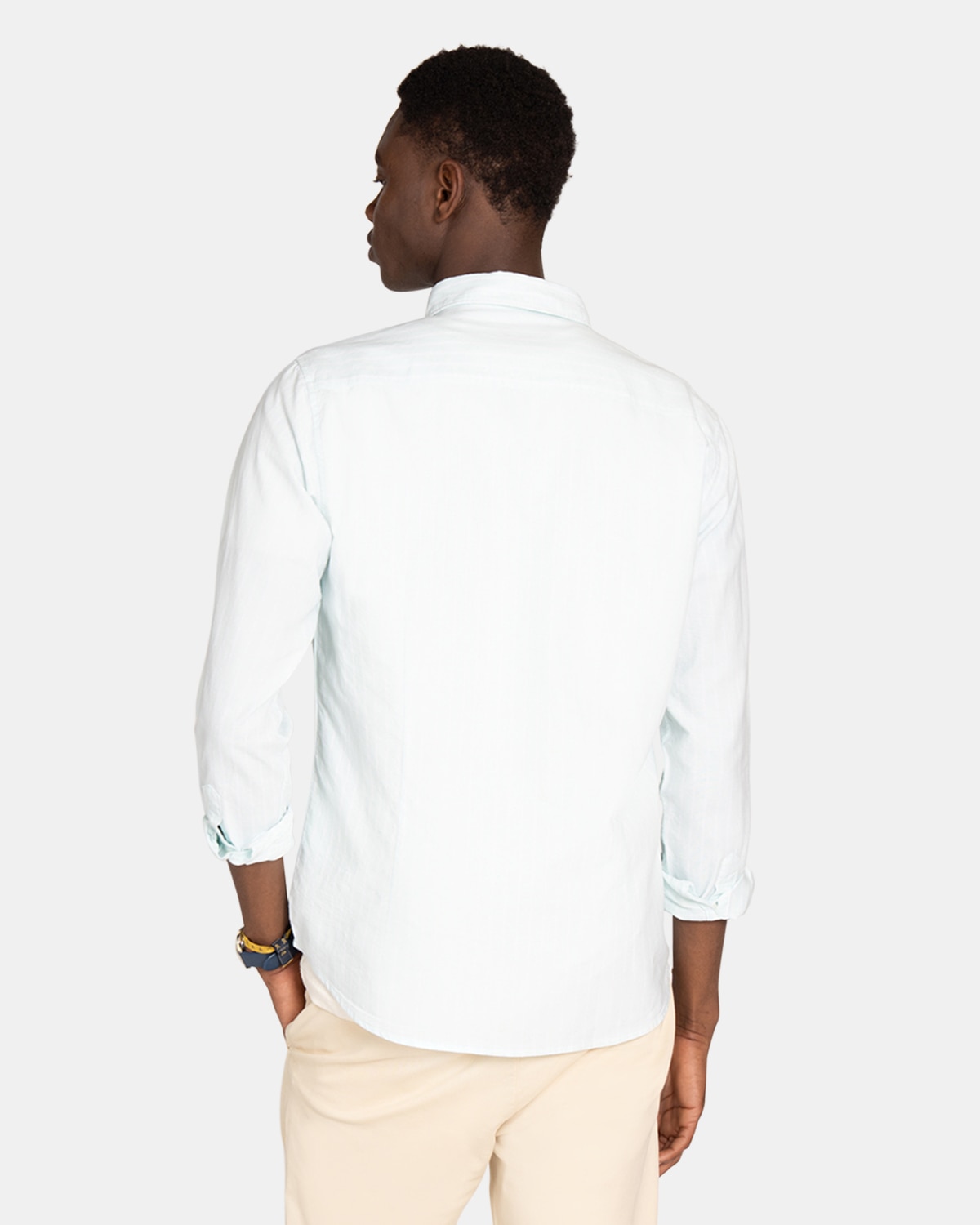 Camisa oxford de hombre de rayas - Harper & Neyer - Verde azulado Verde azulado-2