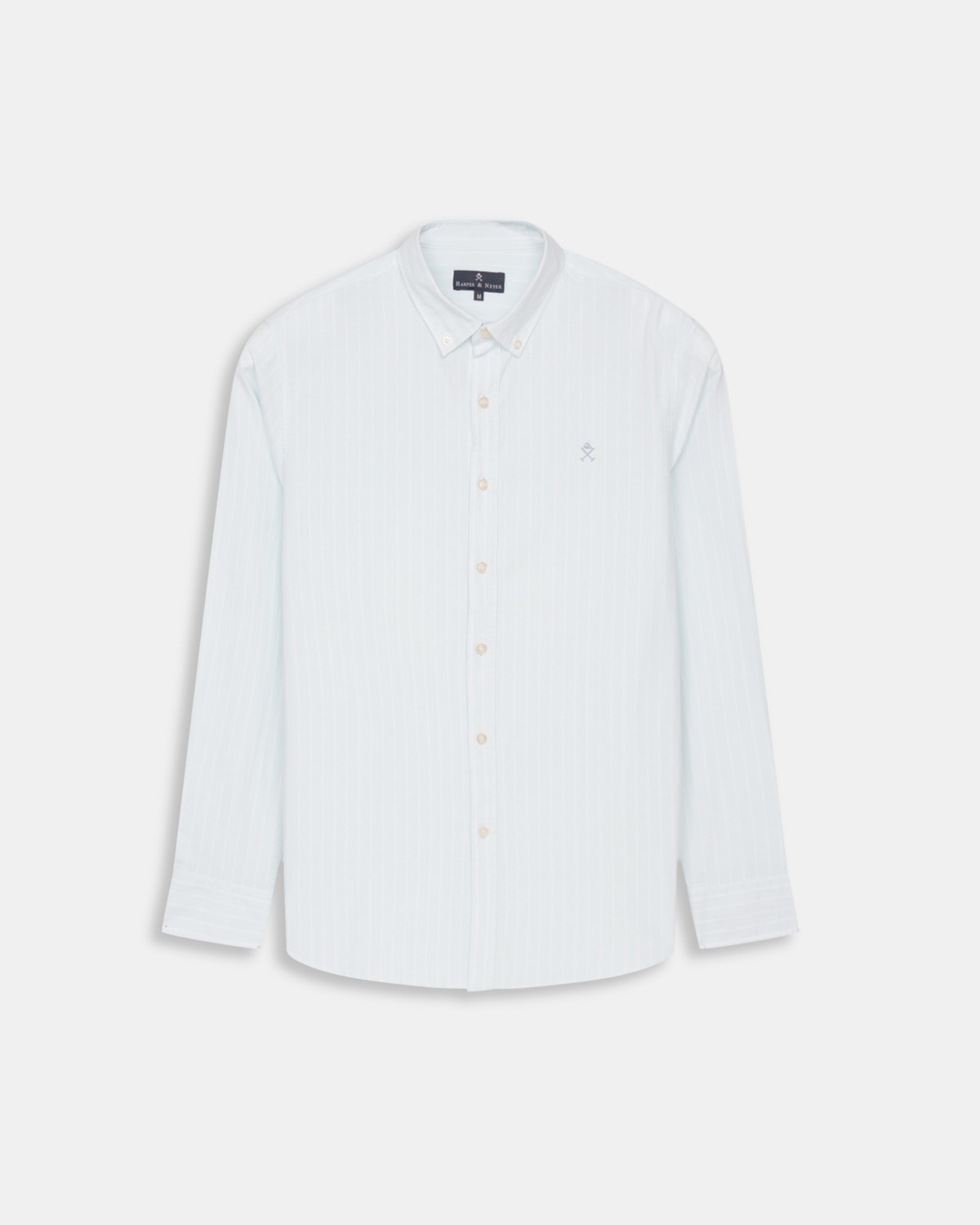 Camisa oxford de hombre de rayas - Harper & Neyer - Verde azulado Verde azulado-6