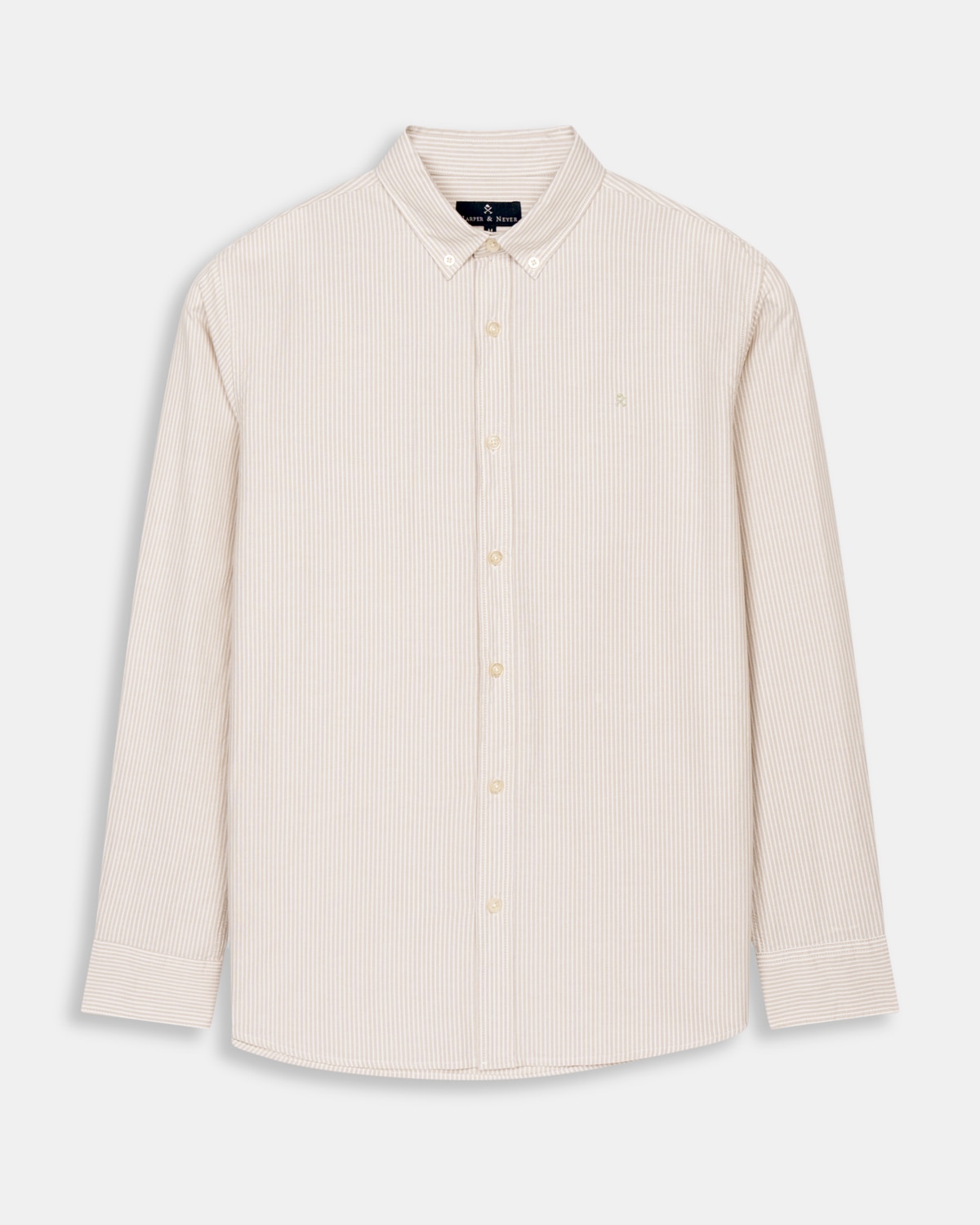 Camisa oxford de hombre de rayas - Harper & Neyer - Beige Beige-6