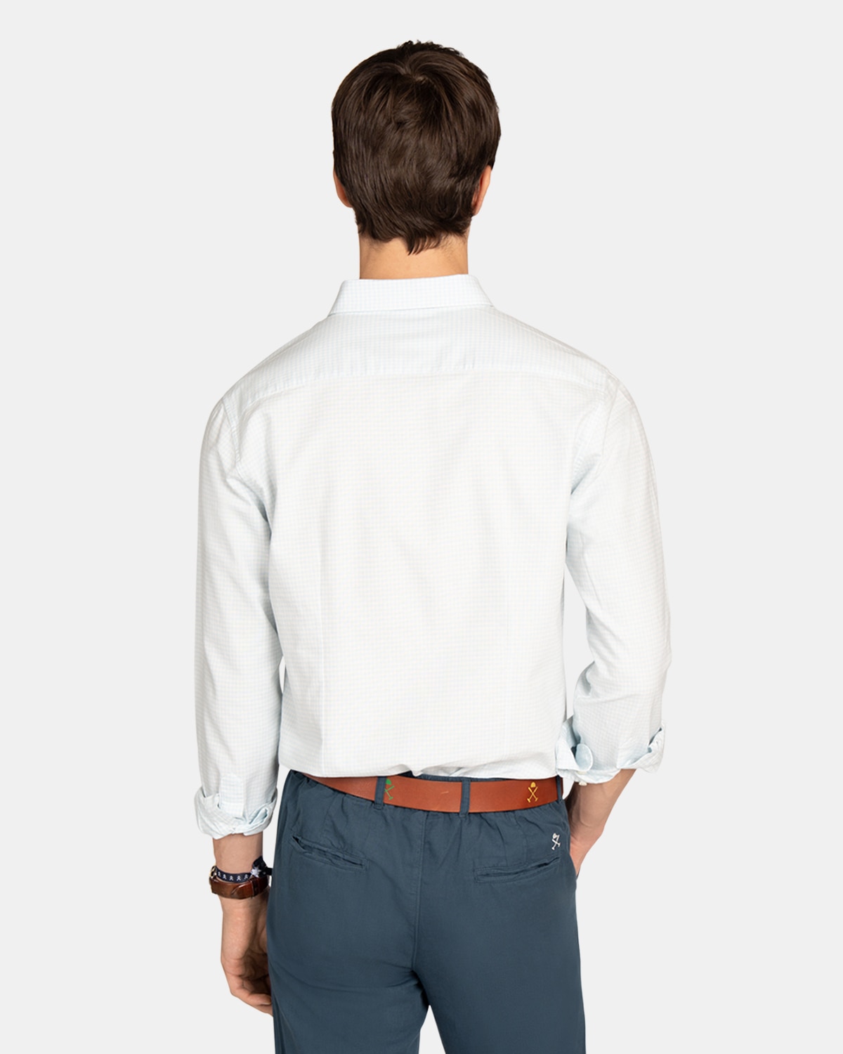 Camisa de cuadros de hombre slim - Harper & Neyer - Azul Azul-2