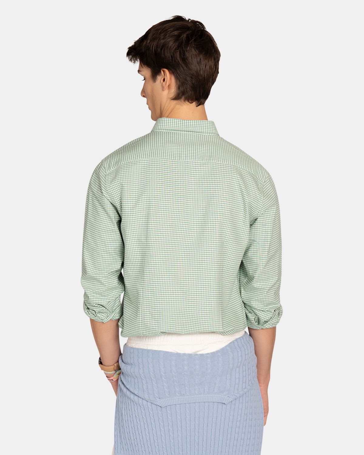 Camisa de cuadros de hombre slim - Harper & Neyer - Verde Verde-2
