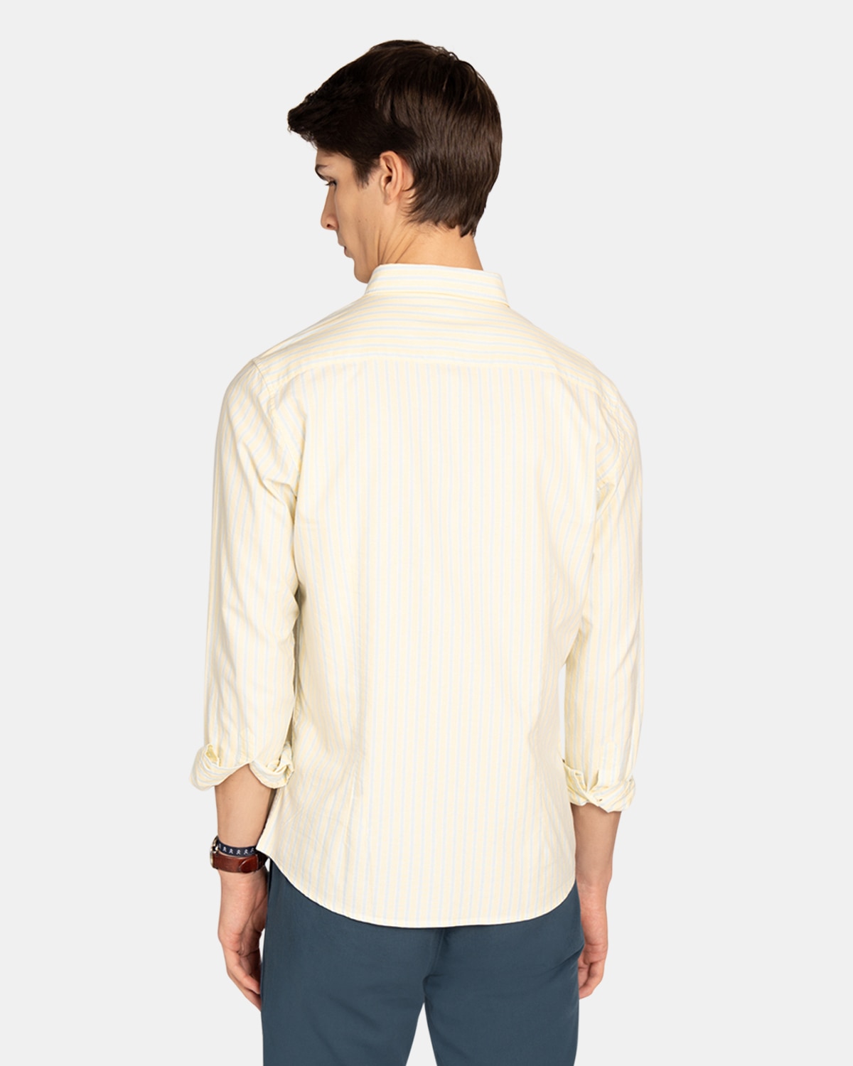 Camisa oxford de hombre de rayas - Harper & Neyer - Amarillo Amarillo-2