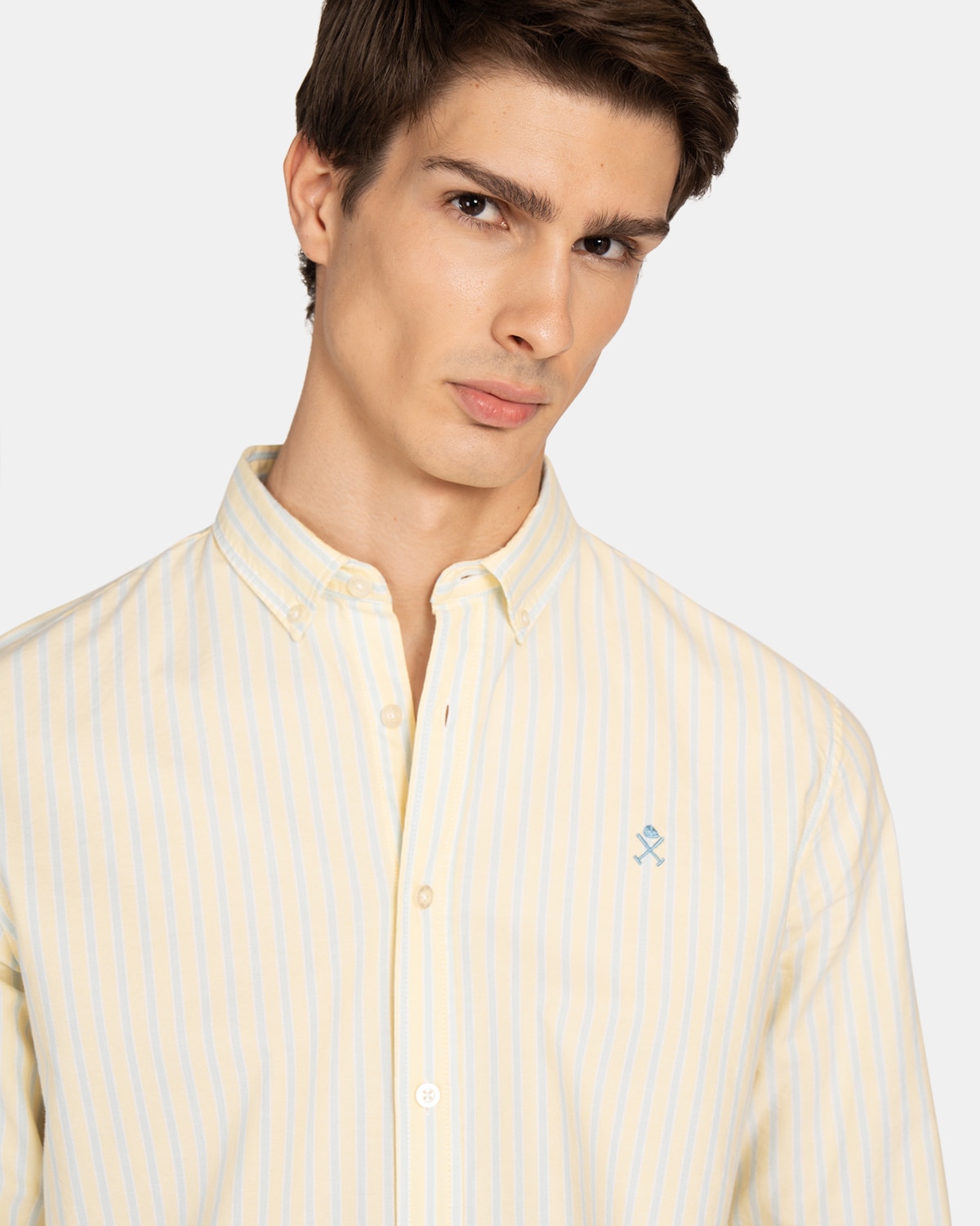 Camisa oxford de hombre de rayas - Harper & Neyer - Amarillo Amarillo-3