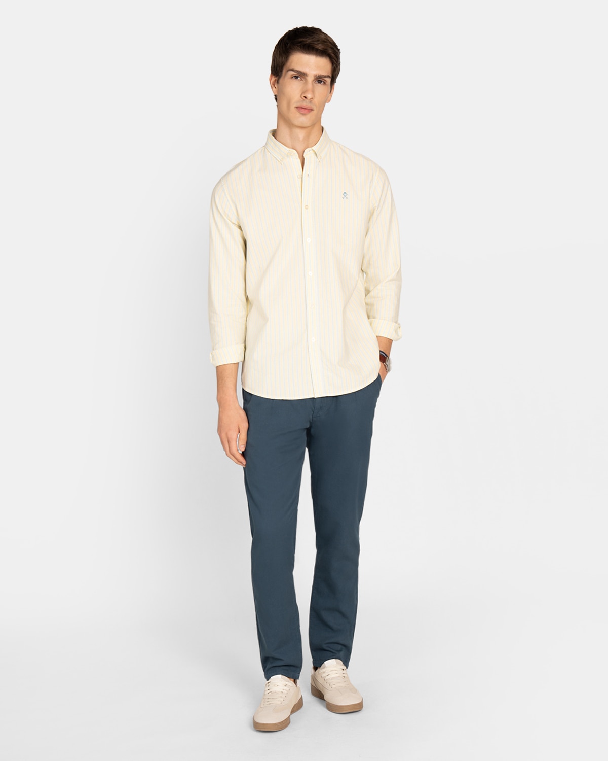 Camisa oxford de hombre de rayas - Harper & Neyer - Amarillo Amarillo-4