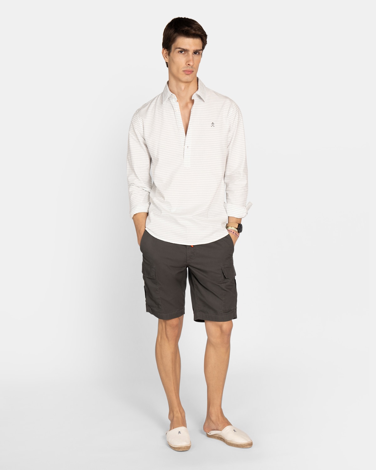 Camisa Oxford de hombre de rayas - Harper & Neyer - Azul claro Azul claro-4