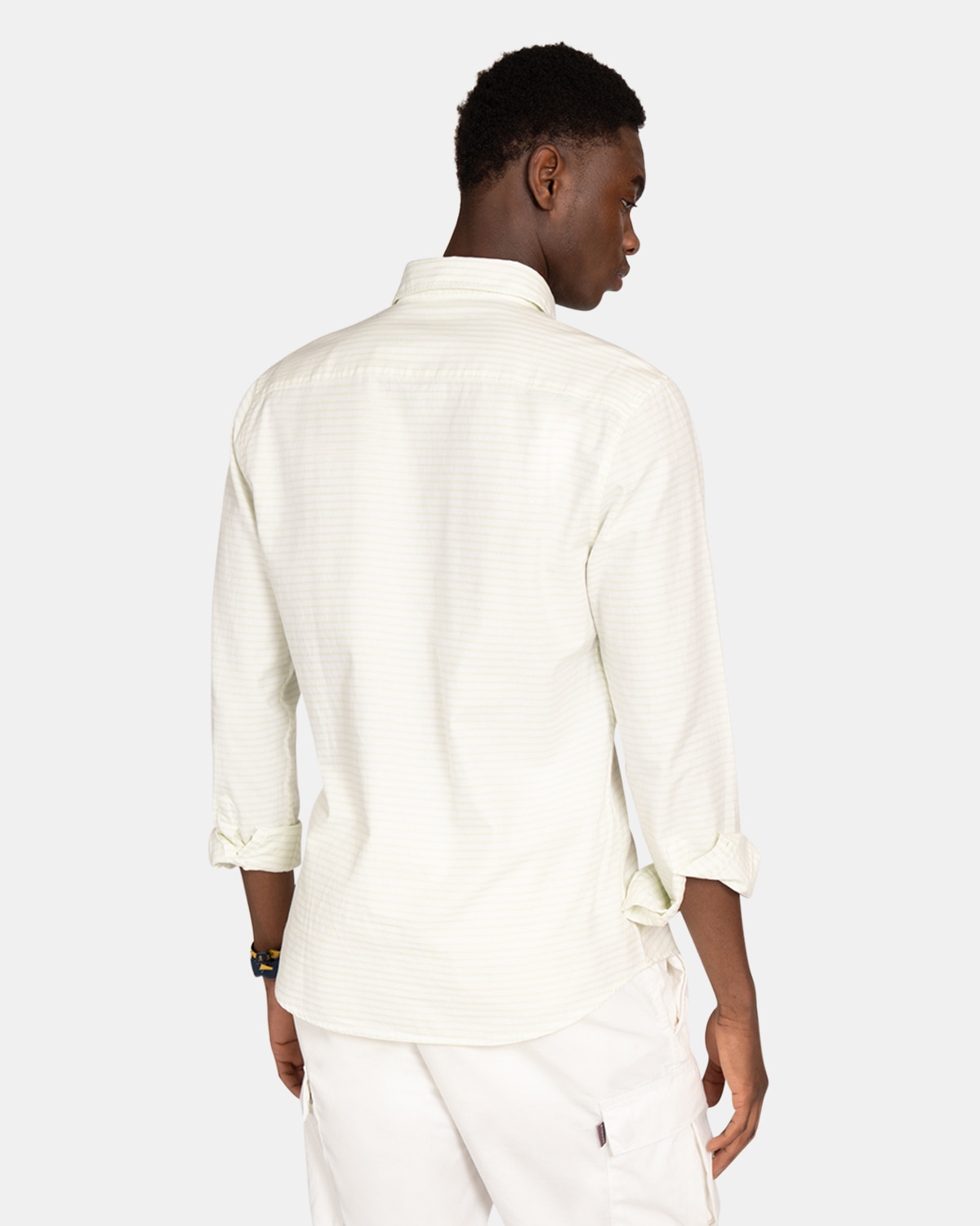Camisa Oxford de hombre de rayas - Harper & Neyer - Verde Verde-2